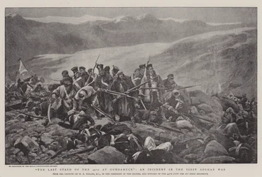 Der letzte Stand der 44. bei Gundamuck, ein Vorfall im ersten afghanischen Krieg